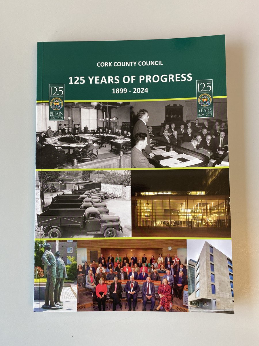 📖 We have launched a very special publication ‘Cork County Council: 125 years of progress 1899 –2024' to highlight some of the key events that have taken place throughout this period. 🏛️ The publication provides an overview of Cork County Council from 1899 to 2024, with a