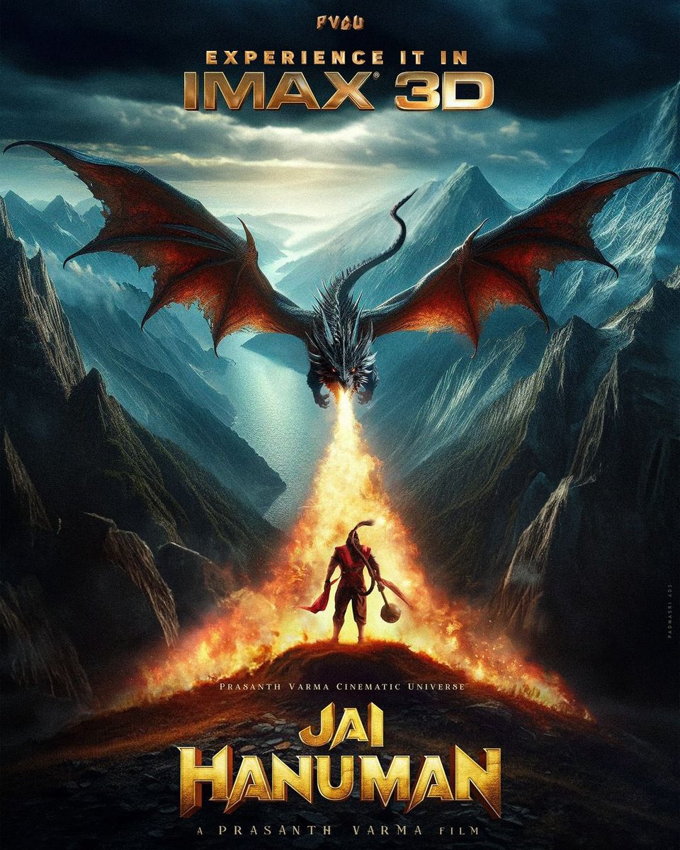 ocdtimes's tweet photo. For the FIRST TIME EVER, Bringing the dragons to Indian cinema with #JaiHanuman 🙏🏻
.
Experience the epitome of Lord #Hanuman ji‘s EPIC BATTLES in IMAX 3D💥
.
#OCDTimes #PrasanthVarma #SuperHeroHanuMan #HanuMan #TejaSajja #HanuManForShreeRam #HanuManEverywhere #JaiHanuman #ThePVCU https://t.co/HPdxA2JIsF
