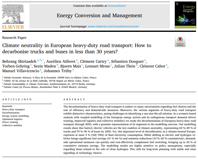 🚨New paper on the decarbonization of the European heavy-duty road transport sector, entitled 'Climate neutrality in European heavy-duty road transport: How to decarbonise trucks and buses in less than 30 years?' in Energy Conversion & Management 
🧵[1/12]
sciencedirect.com/science/articl…