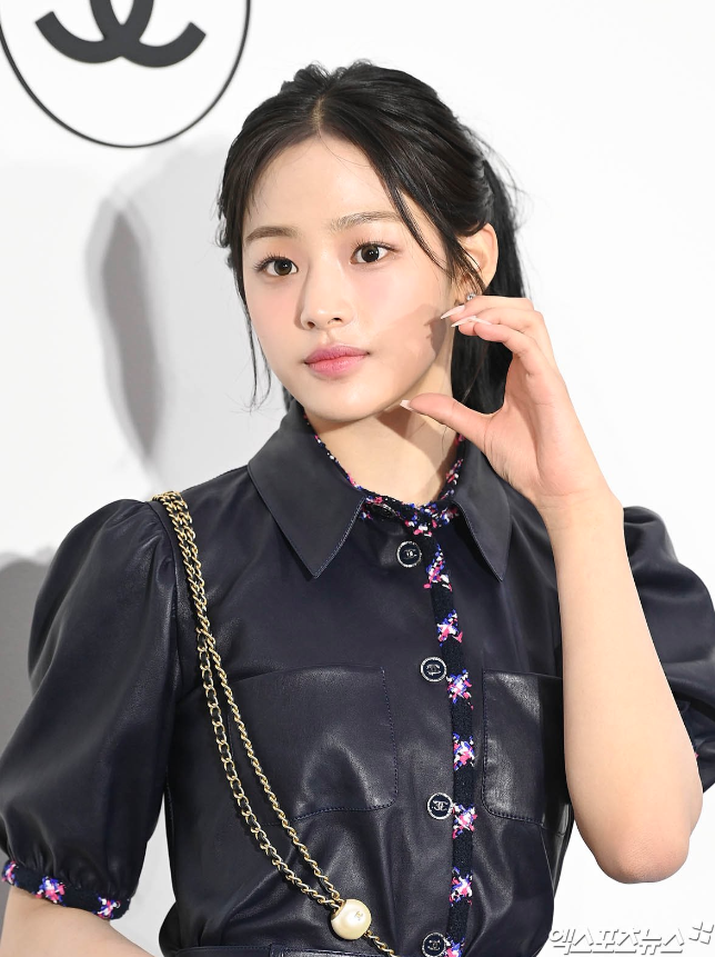 Minji of NewJeans attends a Chanel event today.