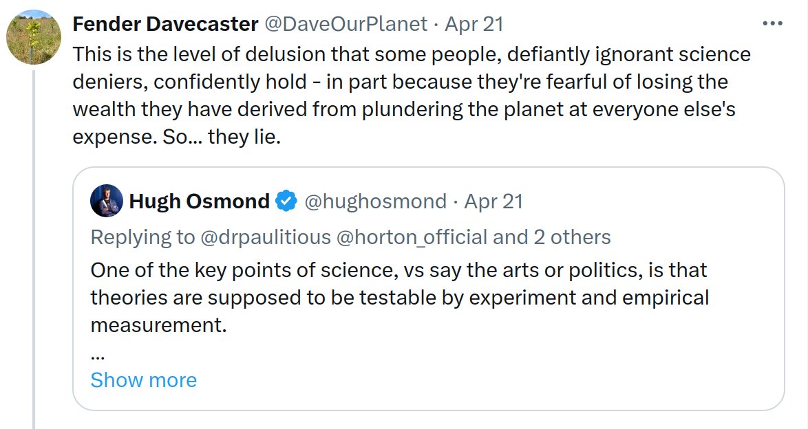 Climate alarmists always fall back on insults in the end. They have little else.