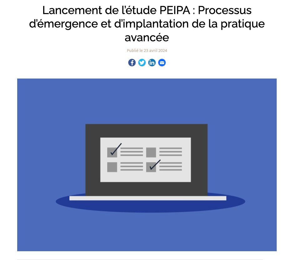 Vous êtes infirmière, infirmier en pratique avancée #IPA  ou / et étudiante, étudiant en pratique avancée #IEPA, cette #recherche vous concerne. Alors participez ! 💻❓🙏💪@DevictorJulie #PEIPA santementale.fr/2024/04/lancem…