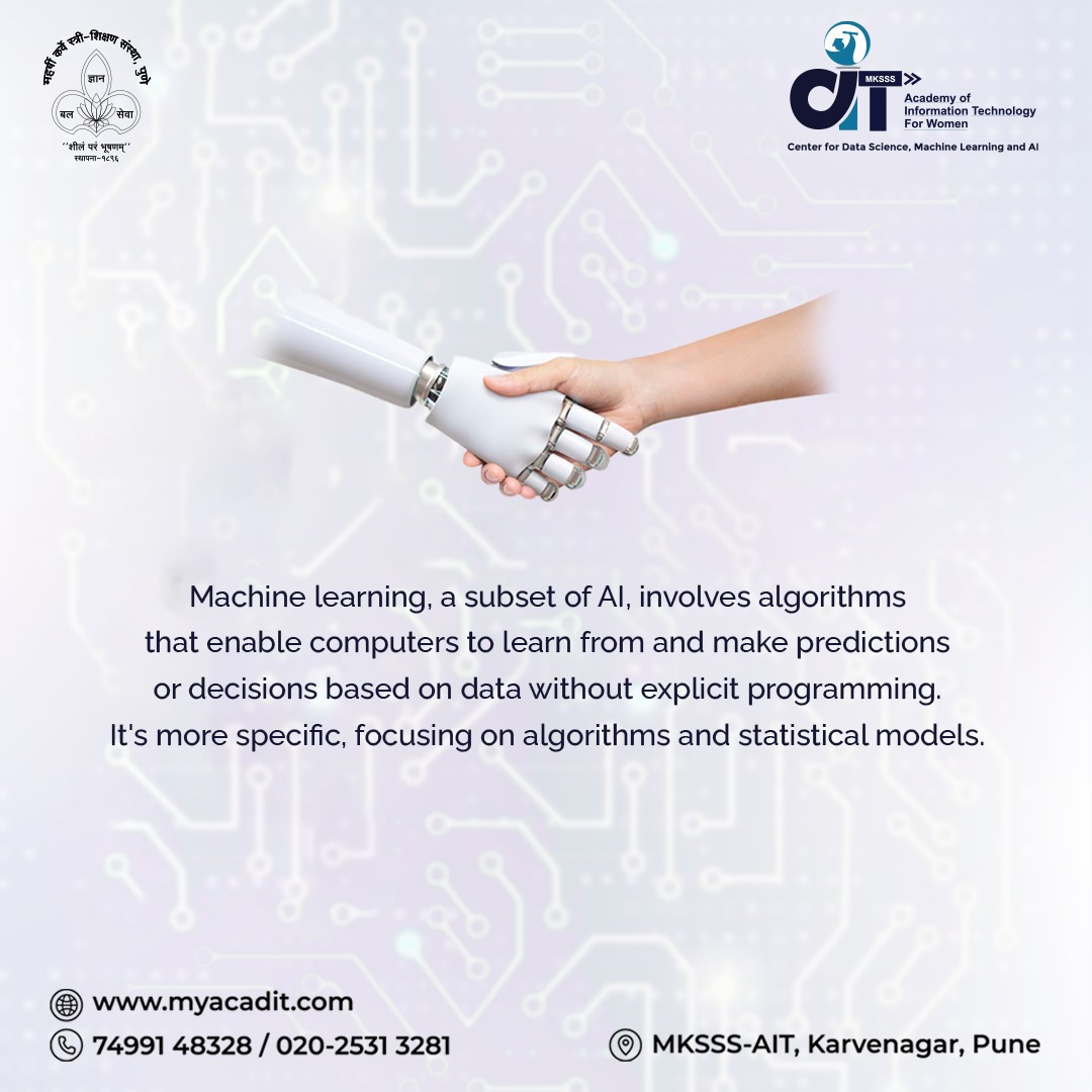 AI vs. ML: What's the difference? Understand the key differences between the them 🤖 📊

#MKSSS #AIT #artificialintelligence #machinelearningtools #machinelearningcourse  #datascience #dataanalytics #AWS #careerincloud #amazonwebservice #Azure #deeplearning   #azurecloud #PowerBI