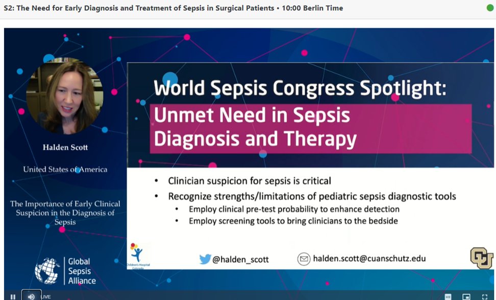 👍presentation by @halden_scott from @CUAnschutz 🙏 ➡️Still more public awareness needed for #pediatric #sepsis & a need to translate #sepsis messaging so parents can understand ➡️Loved her reference to the multidisciplinary team/clinician huddle @ the 🛏️ #PedsICU #PEM #PedsID