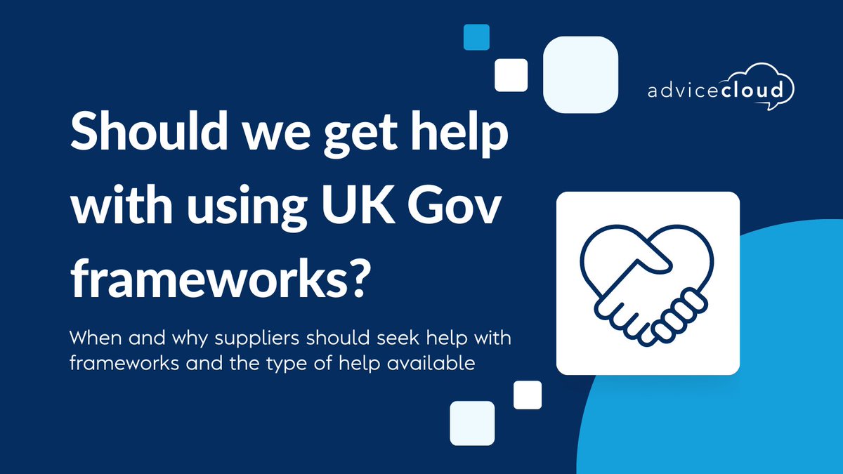 AdviceCloud's tweet photo. Maximising the benefits of public sector frameworks starts with knowledge and understanding. This can be difficult, especially as an SME. Here's when and why it's okay to ask for help > https://t.co/0v0kmqmeqg
Tags #ProcurementFramework #GovProcurement https://t.co/163L5EASIS