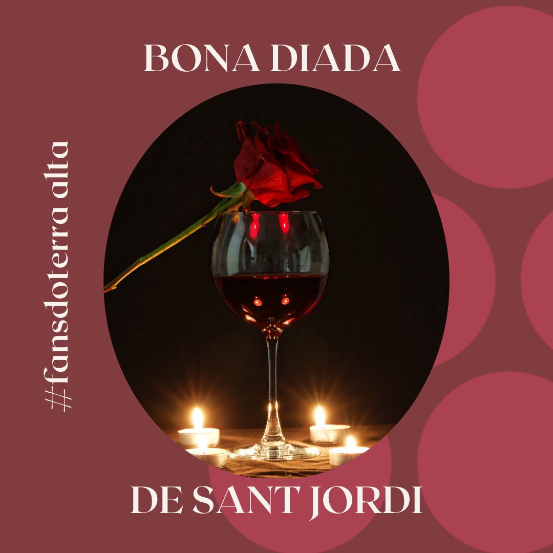 Des de la #DOTerraAlta no volem deixar l'oportunitat fer un brindis amb vosaltres i desitjar-vos que gaudiu d'una bona Diada de Sant Jordi! 🌹​🍷​ ... #SantJordi2024