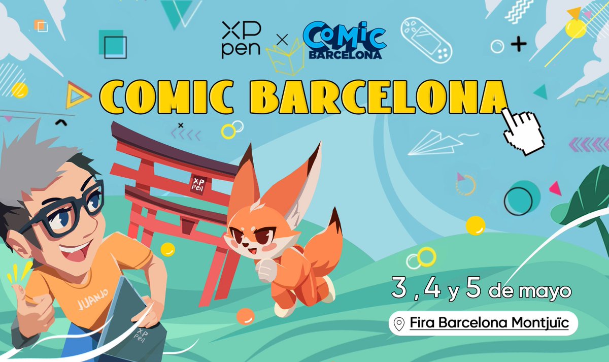 ¡Noticias! 🎉 Del 3 al 5 de mayo, XPPen estará presente en #ComicBarcelona junto con nuestro artista @JuanjolopezArt de DC Comics! 🦊 ¿Todavía no tienes entradas? ¡Mantente atento, el GIVEAWAY llega pronto! #42comicBCN #xppen #xppenevent