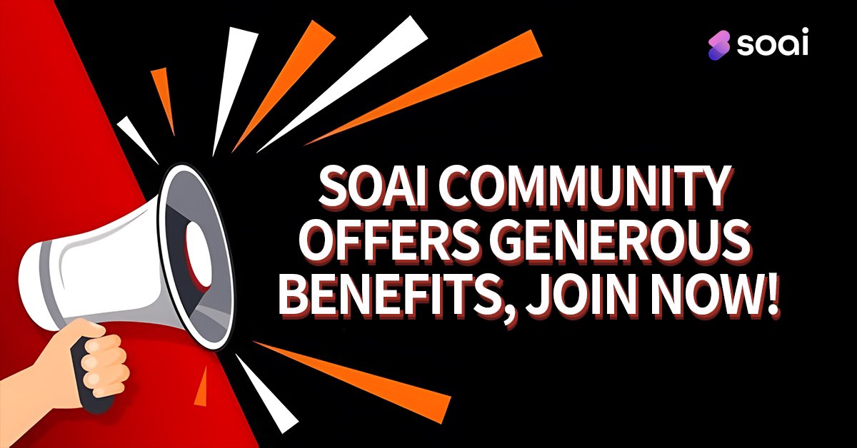 SOAI token presale is coming soon! SOAI platform has prepared generous token rewards especially for community members! Actively participate in community activities, become an active user, and stand a chance to win SOAI tokens. Join our vibrant community today and witness the…