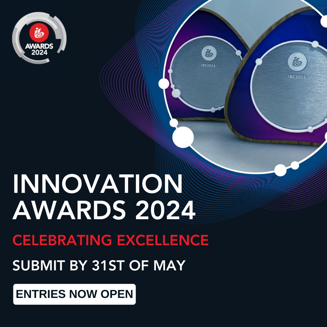 The #IBCAwards2024 are here! 🏆

The #IBC2024 #Innovation Awards recognise the best in collaborative efforts to develop new solutions to technical challenges and to address social and environmental challenges. 

❗Submit your entry by 31st May. Read more: ow.ly/yh7n50RlX4p