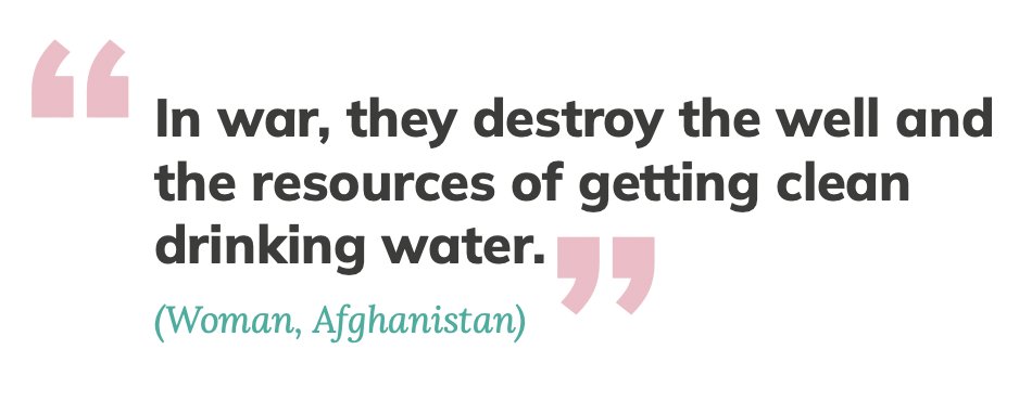 New report from @WomenforWomen discusses the ways that climate change -- and the effects of war --inflict terrible harm on the lives of women in Afghanistan and other fragile contexts. womenforwomen.org/sites/default/…