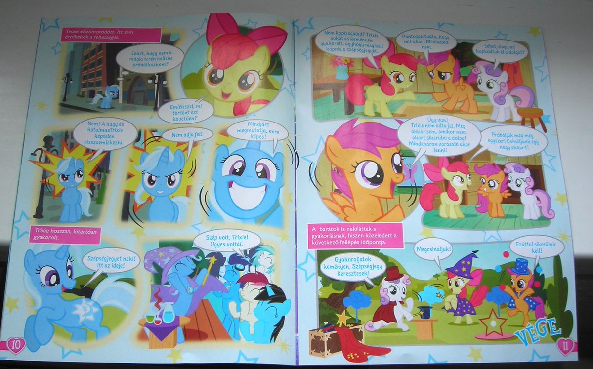 Trixie's origin story is revealed in an official MLP European magazine. (2016) (Submitted by @davidburcer23)