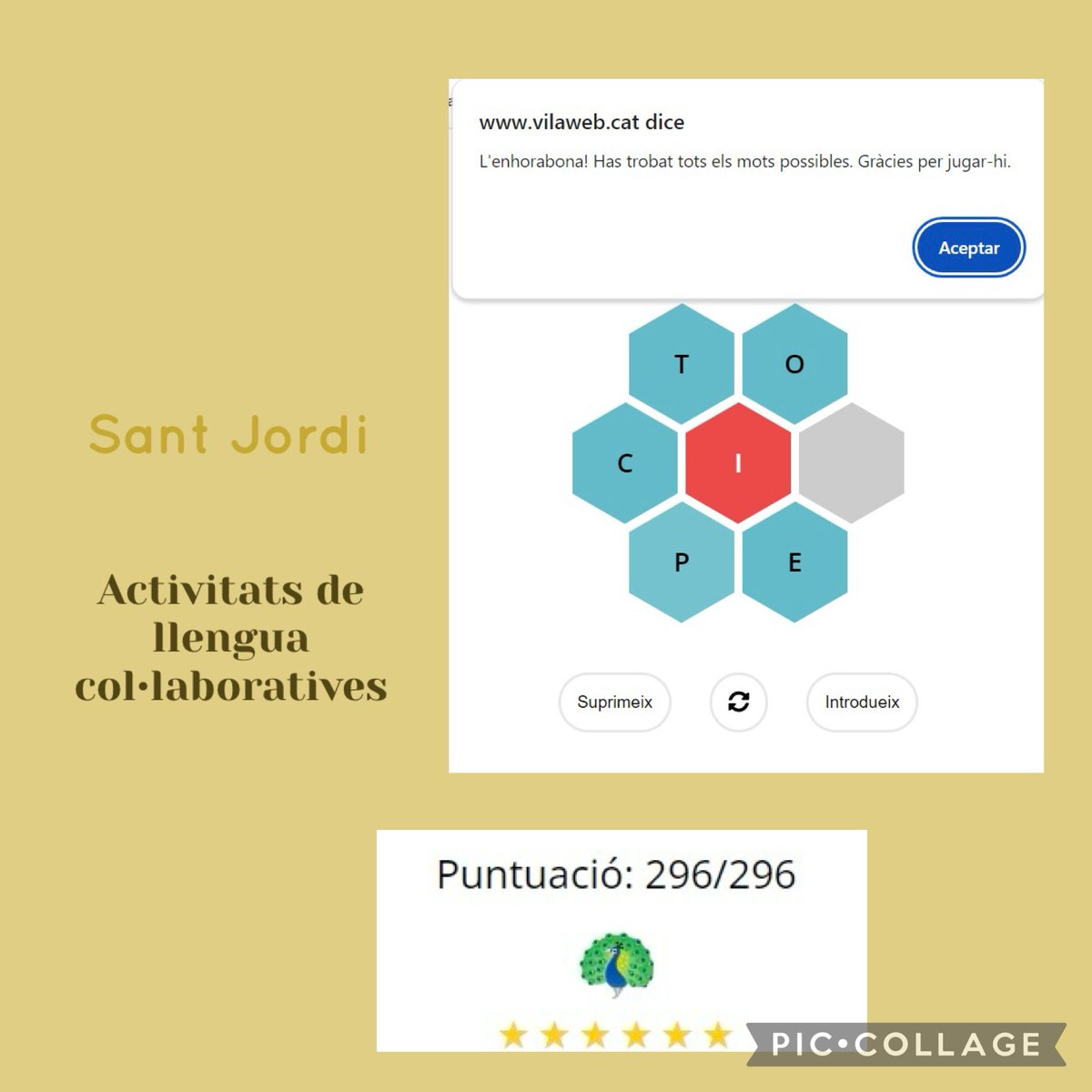 EscolaGiroi's tweet photo. L’alumnat de cinquè i sisè, de manera col•laborativa, ha resolt el #paraulògic d’avui @VilaWeb #SantJordi2024 https://t.co/pmq8Ihhwqe