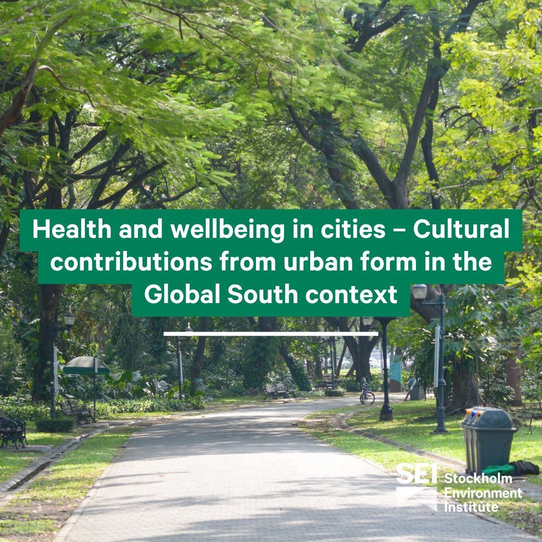 Our paper explores the links between urban public realm spaces and residents’ wellbeing in secondary cities in Low and Middle-Income Countries (LMICs). 

Read more: buff.ly/3Fuyhzi