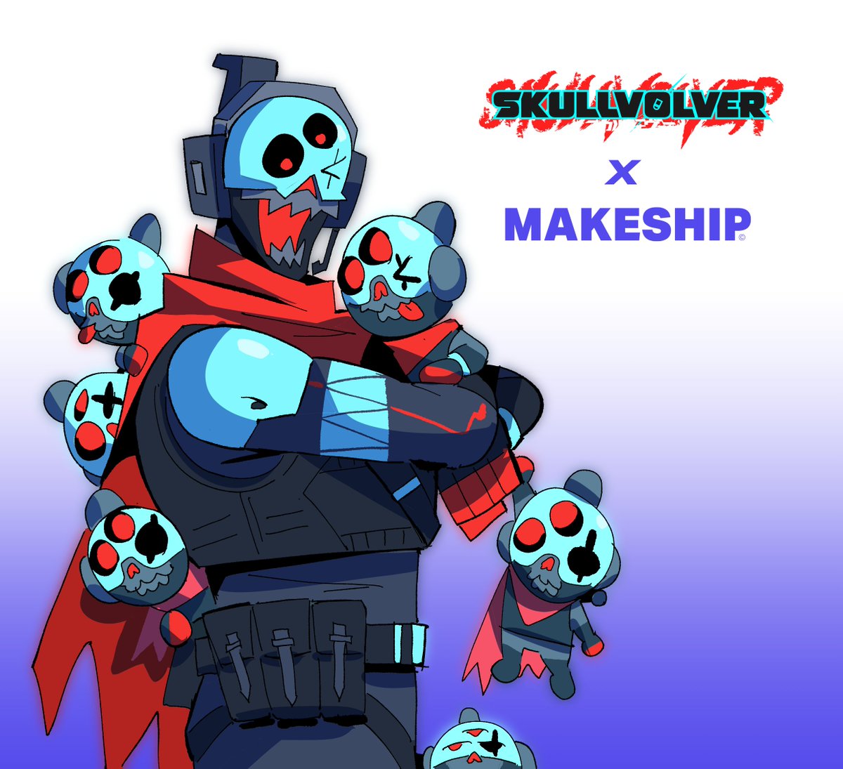 SKULLVOLVER X MAKESHIP PETITION STARTS TODAY! As for WHAT THIS MEANS: You pay $2, and if petition meets goal, you'll pay another $28+shipping/tax, and then you'll be the owner of your own LITTLE SKELLION! BRING THE DIGITAL CORPSE TO LIFE HERE -> makeship.com/petitions/skul…