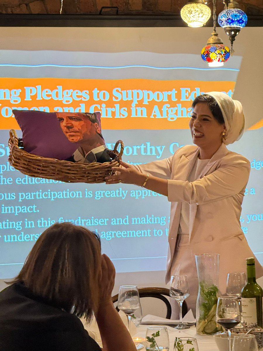 CultureVerse's tweet photo. CultureVerse’s Farida Malek had a grand time co-organising the Afghan Australian Development Organisation’s Nowruz fundraising event, a night that reaffirmed the organisation’s commitment to Afghan women's education 🎓 https://t.co/VleWgwvZLq