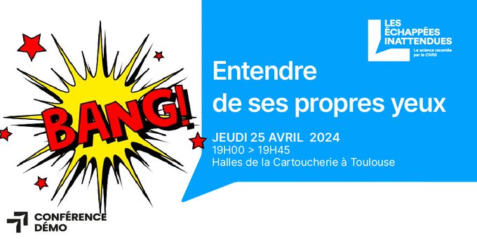 RDV #Science 🧠| À l'occasion des #ÉchappéesInattendues, venez découvrir comment nos sens coopèrent pour optimiser nos perceptions. Cette conférence démo sera animée par Pascal Barone, chercheur en neurosciences au laboratoire #CerCo de Toulouse. echappeesinattendues.cnrs.fr/event/entendre…