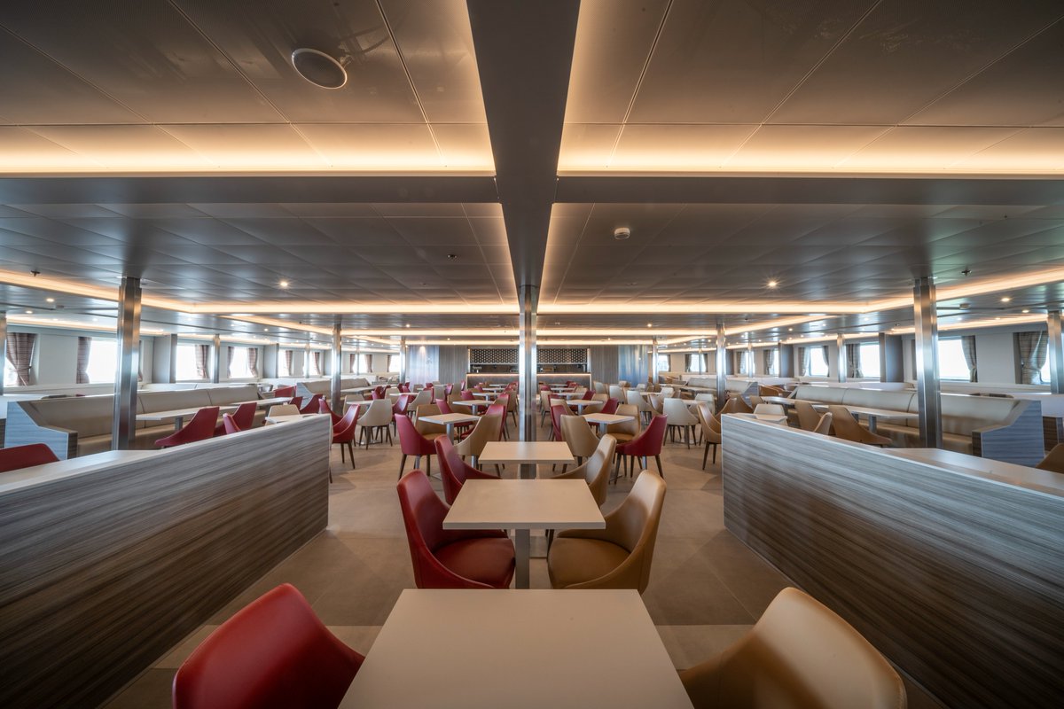 This is how Varsovia's interior looks like. Who will we meet on its board? ⛴️ Write in comments 💬

#Polferries #SeaTravel
