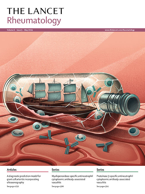 Our May issue is live! Including ANCA-associated #vasculitis, #GiantCellArteritis, childhood #SLE, childhood #Sjögrens disease, plus much more! thelancet.com/journals/lanrh… Cover by Chiara Vercesi