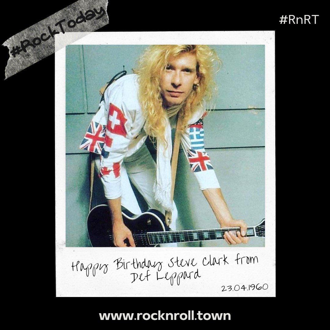 #RockToday
📅 23/04/1960 📅

Γεννιέται ο Steve Clark 🎸, κιθαρίστας των @DefLeppard 🤘🏻.

#RnRT #RockNRollTown #Towners #SteveClark #DefLeppard #HappyBirthdaySteveClark #DefLeppardFans #HeavyMetal #GlamMetal #Music #MusicHistory #TodayInRock #TodayInMetal #TodayInMusic