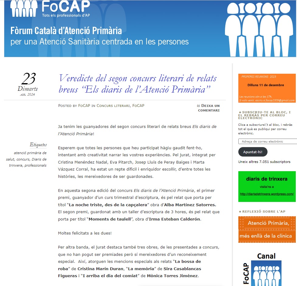 Ja es pot dir!! Ha estat una superexperiència! M'ha encantat formar-ne part! Gràcies @_FoCAP_ Ah! I felicitats @albasatorres