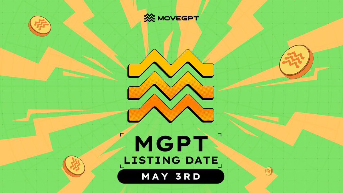 MGPT Listing Date: May 3rd ✅ The moment we've all been waiting for is finally here! Get ready to mark your calendars because May 3rd is the day when MGPT will officially launch in the @Aptos ecosystem. This won’t be long as we're teaming up with Aptos' premier partners and