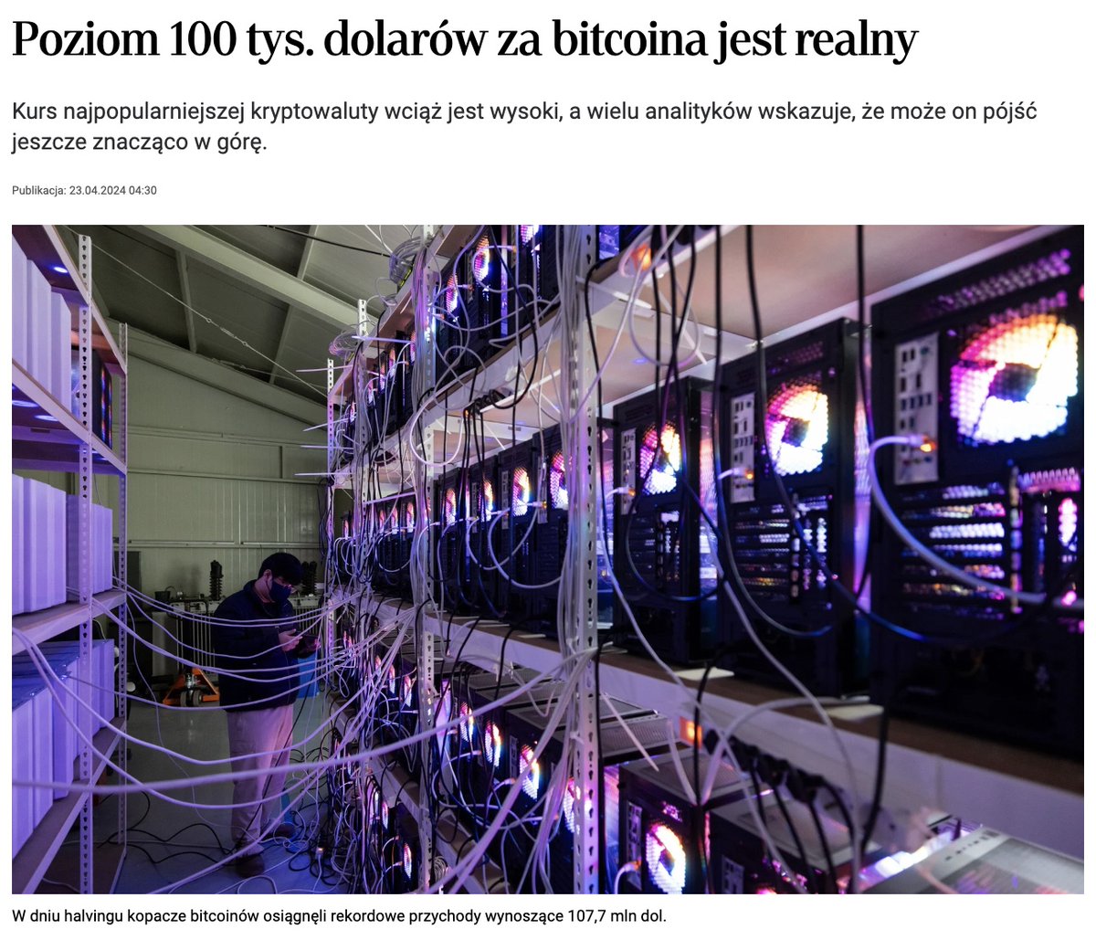 Mamy artykuł w @rzeczpospolita dotyczący #Bitcoin i opinie specjalistów o nadchodzących nowych rekordach. „Po zakończeniu czwartego halvingu oraz wraz z rosnącymi »byczymi« nastrojami w branży kryptowalutowej rynek szykuje się na nowy rekord w ciągu kilku miesięcy” – piszą…