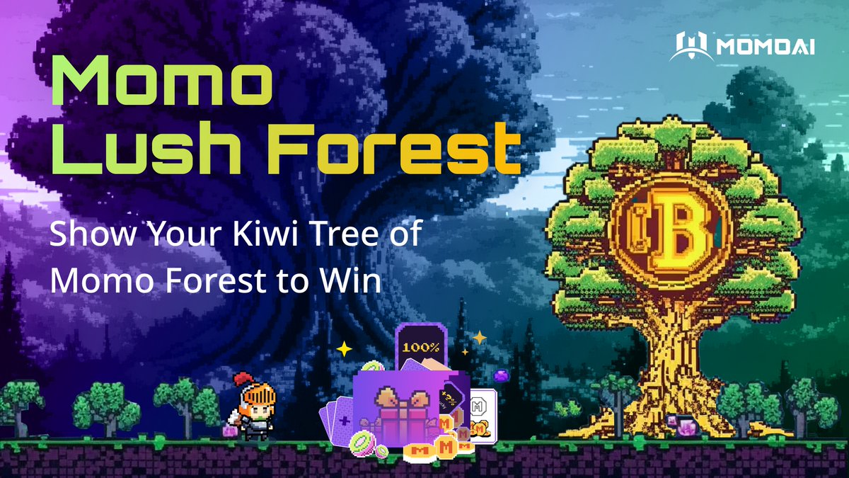 #MomoAI users just hit 1,000,000 organic users, which means here are millions of trees 🌲 in Momo forest, each contributing to its lushness ✨The each tree is important for Momo Forest, and it's your presence that adds to its vitality. To further nurture your tree and