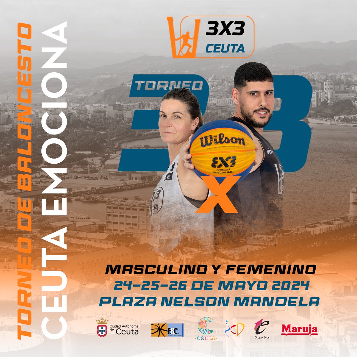 🏀🏆¡Torneo 3x3 CEUTA EMOCIONA!🗓️Del 24 al 26 de mayo en Plaza Nelson Mandela. Máximo 12 equipos/categoría. ¡Premios en metálico, concursos, espectáculo y diversión garantizada! Más info en ➡️fbceuta.com ¡No faltes!
#FBC #CeutaEmociona #3x3 #BaloncestoCeuta
