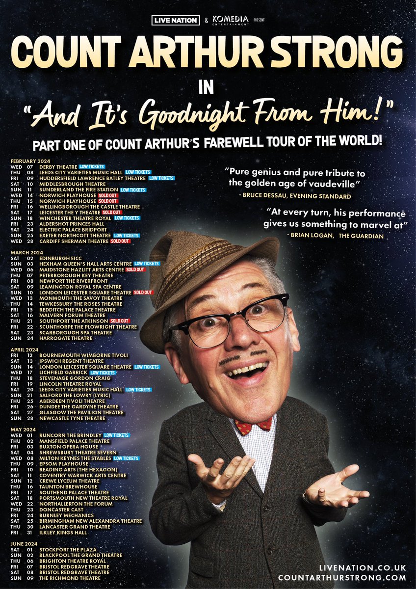 We went to see Count Arthur Strong this weekend. A tour de force.