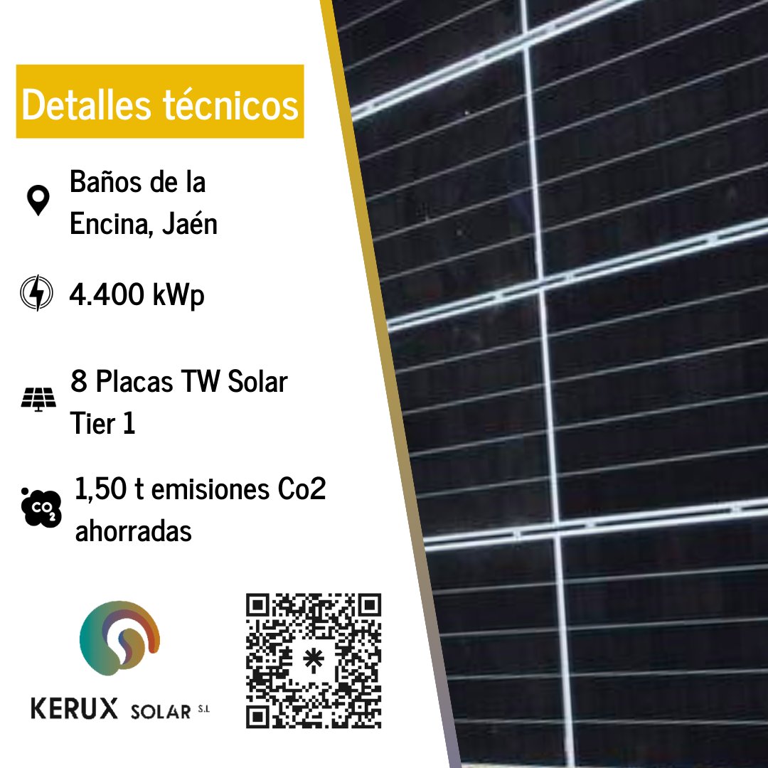 Vistas como las que nos brindan pueblos como #Bañosdelaencina , suponen un regalo para nosotros.

El mar de olivos y el castillo de #Burgalimar son testigos de esta instalación de 8 placas solares TW #Tier1. Desde hoy, una familia que se suma al ahorro.