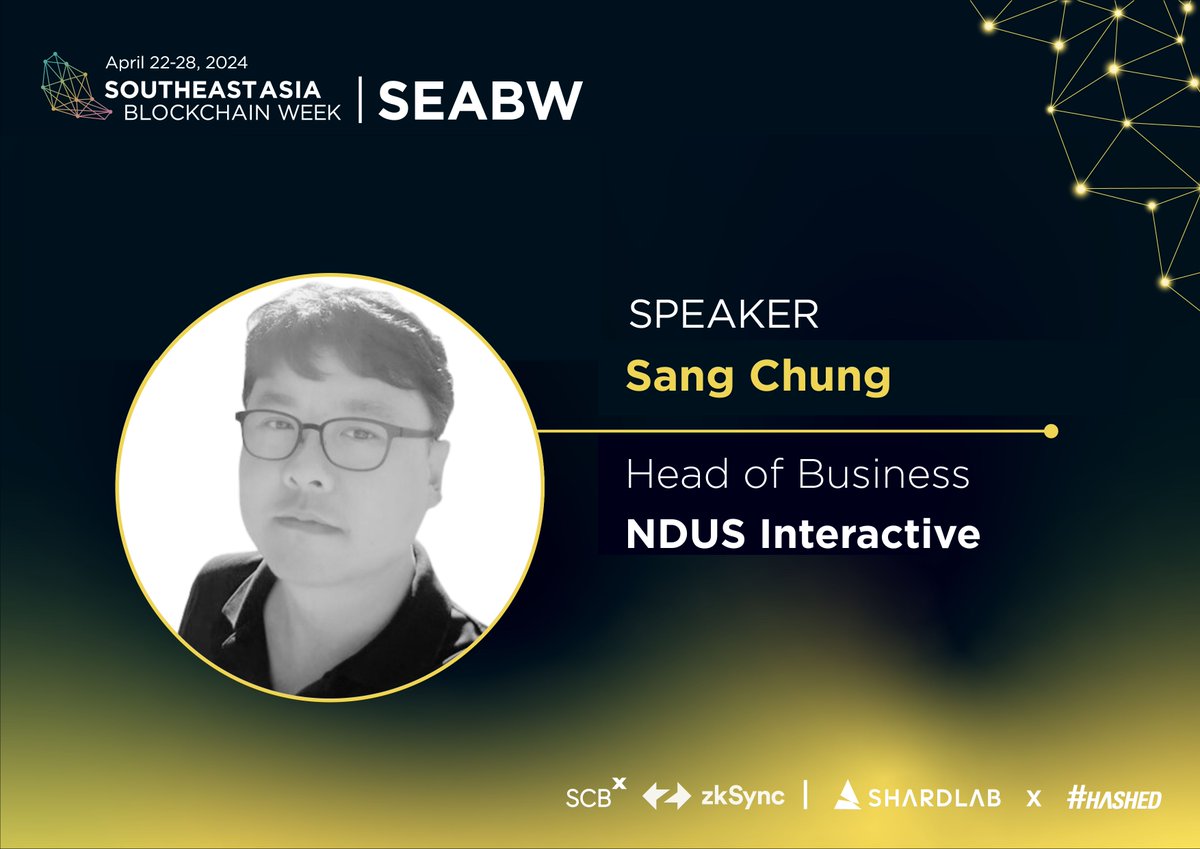 ⭐ We are delighted to announce Sang Chung @lesangboy, Head of Business at Xociety @xocietyofficial, as a speaker at #SEABW2024!