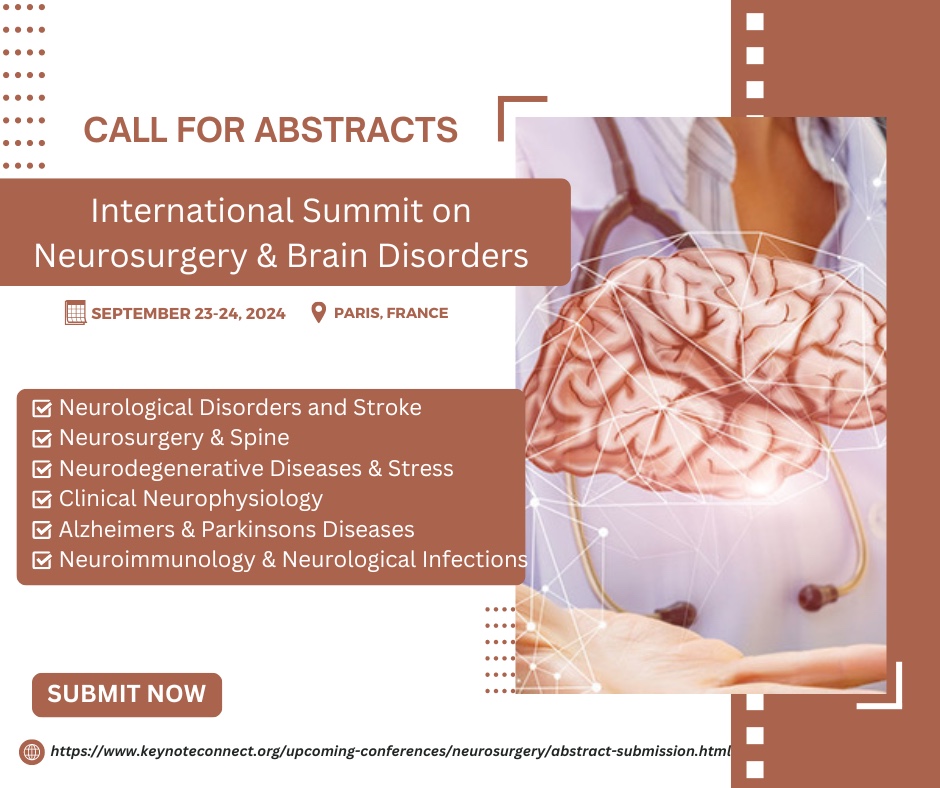 Learn more and submit your abstract here: keynoteconnect.org/upcoming-confe… #Neurosurgery #BrainDisorders #ResearchOpportunity #AbstractSubmission #MedicalConference #CMEConferences #KeynoteConnect