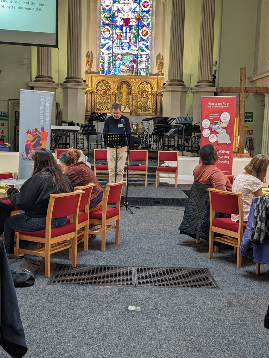 At our event, Finding Home: Christian Responses to Homelessness. The first segment was a spiritual reflection in form of lectio divina, led by Revd ⁦⁦<a href="/willscookson/">Will Cookson</a>⁩. ⁦<a href="/SouthwarkCofE/">Southwark Diocese</a>⁩ ⁦@CompCommunities⁩ ⁦<a href="/dioceseoflondon/">London Diocese</a>⁩