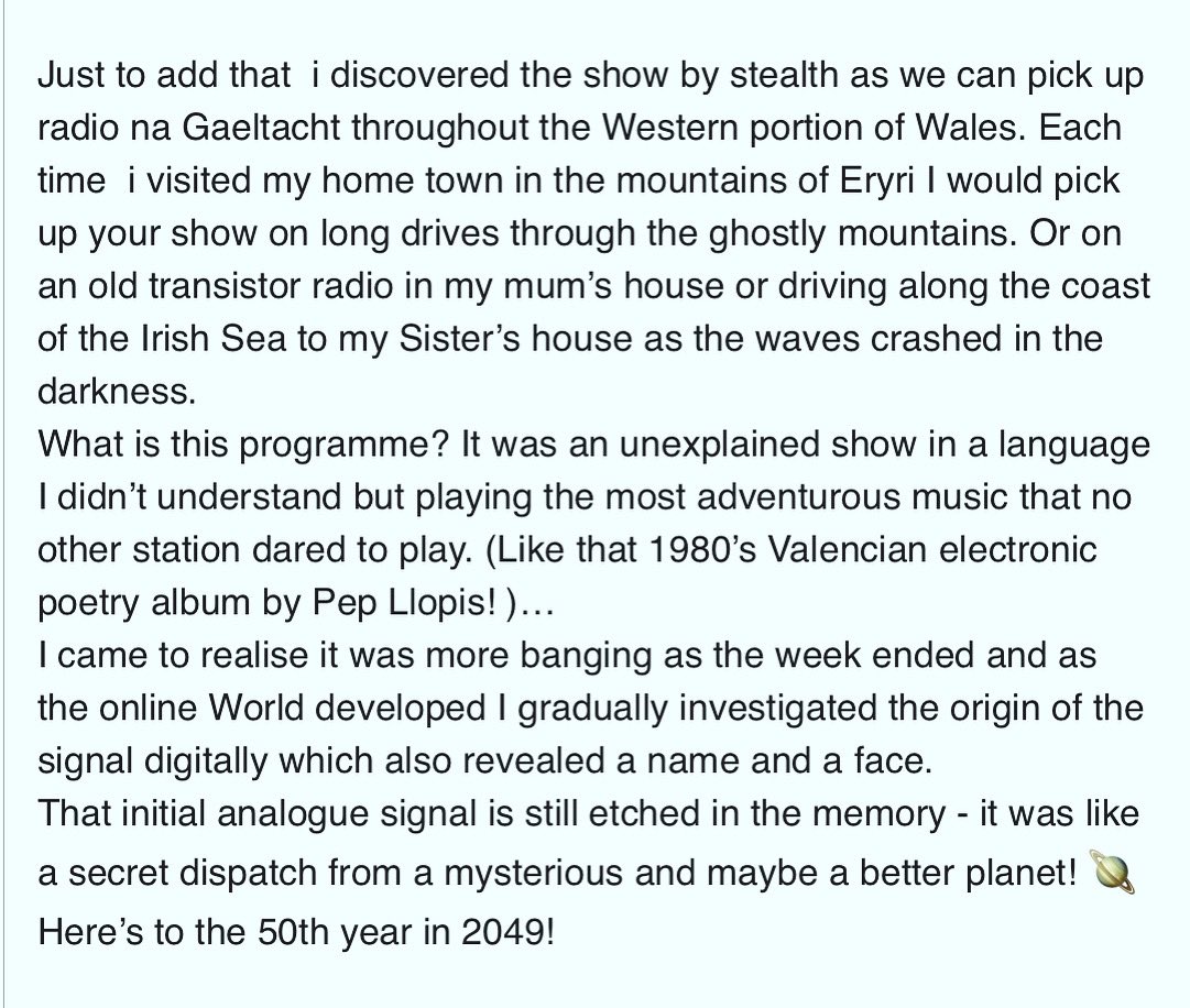 Beidh ATT 25 blian ar an aer go luath. Sheol Gruff Rhys na Breataine Bige an nóta seo chugham. Next week, ATT celebrate 25 years on air. Gruff Rhys, formerly of Super Furry Animals & Neon Neon, sent me a previously unreleased song and told me how he came to discover the show.