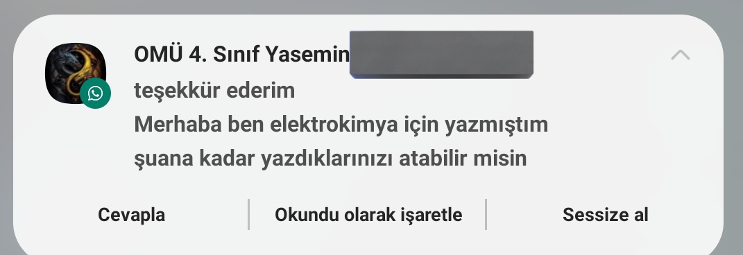 sor bakim kimse not almış mı