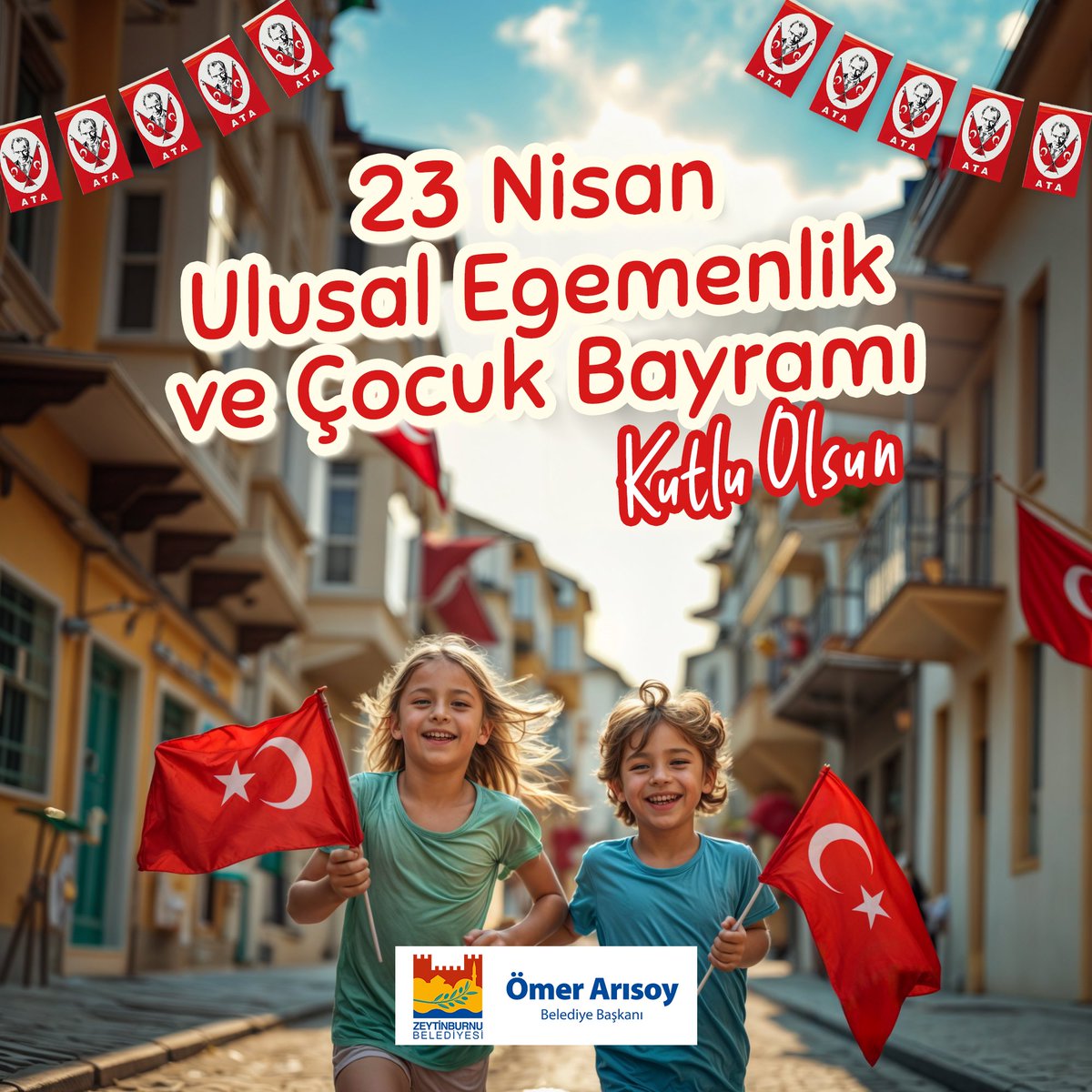 Bugün geleceğimizin baş kahramanları, sevgili çocuklarımızın günü. 😊

23 Nisan Ulusal Egemenlik ve Çocuk Bayramımız kutlu olsun. 🇹🇷