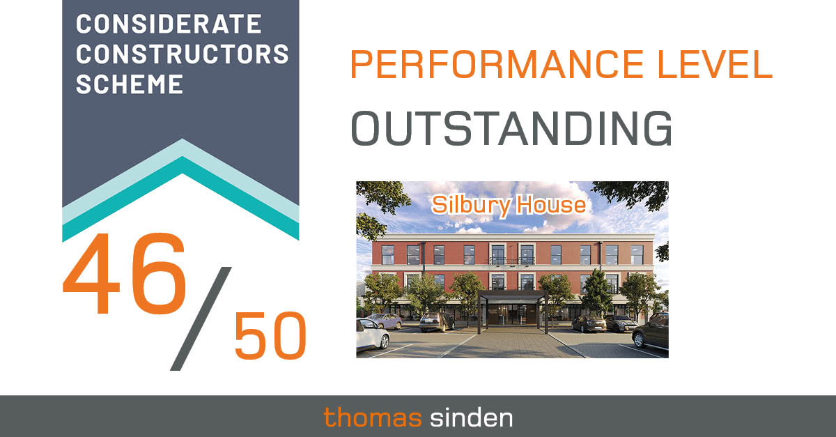 Congratulations to our site at Silbury House for achieving an Outstanding score of 46/50 on their recent Considerate Constructors Scheme site visit. 👏👏👏 Exceeding the ‘Excellent’ score from the previous visit.  
#ConstructionExcellence #TeamWork #LoveConstruction 🌱