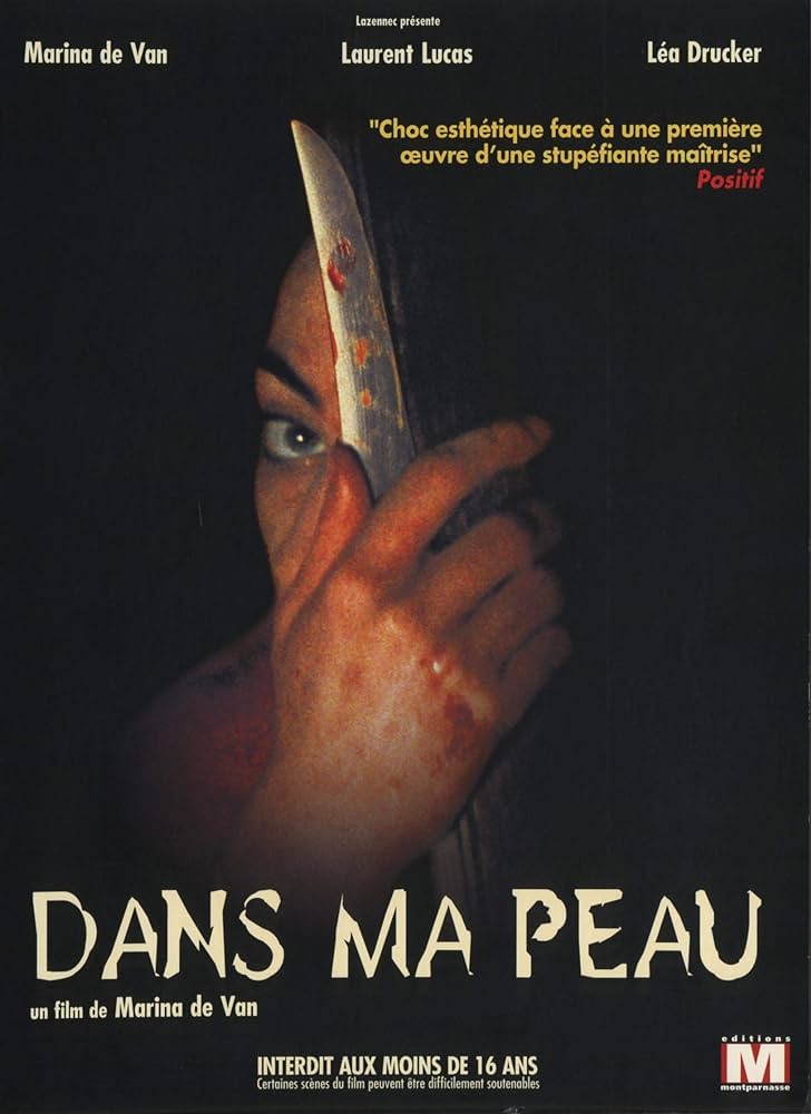 Voir la critique de DANS MA PEAU (2002) sur le site loucinefil.com/dans-ma-peau/ #dansmapeau #marinadevan #laurentlucas #léadrucker #drame #automutilation #jambe #accident #malaise #gore #ciseaux #névrose #pathologie #conscience #sang #corps