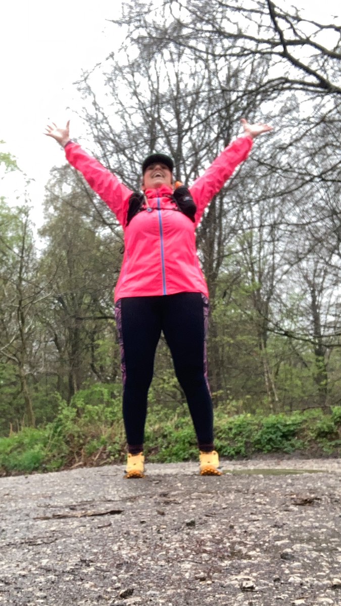 My first marathon 🏃‍♀️ yesterday, just before my 60th 🙌

My own course on local trails 🗻🌲 so no medal, T-shirt or official time. Solo run, unsupported. Just me, lots of mud and elevation, 6.5hrs of nonstop rain 🌧️ and first cuckoo of the year. Perfect! Box  ticked ✅ @UKRunChat