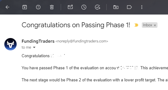 Thank you @LegitPropTrader and @Funding_Traders 🫡 Receive my account today and passed phase 1, looking to finish this later in NY! 😁🔥