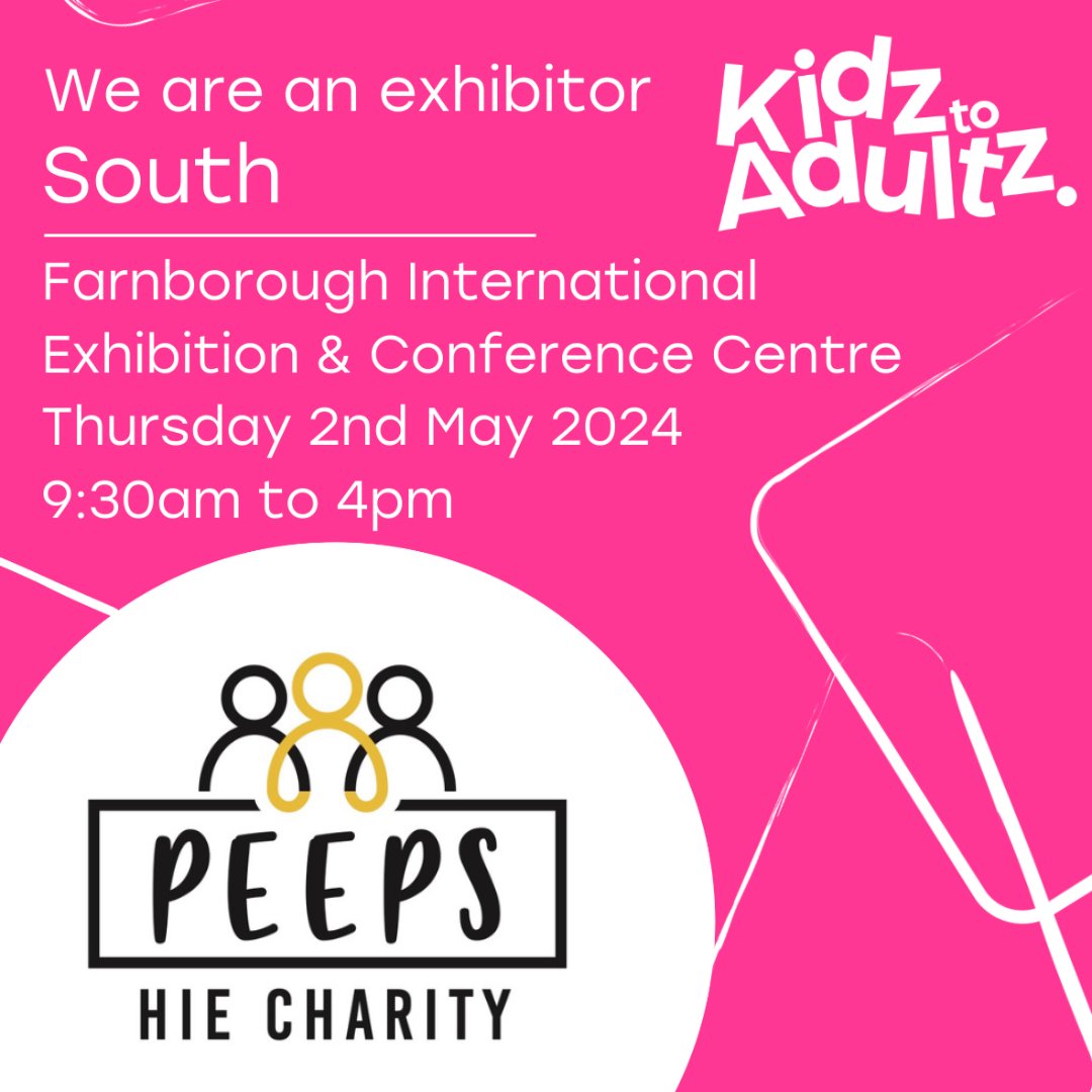 Looking forward to our first visit to @kidztoadultz South next month. Will we see you there? #HeardOfHIE #Awareness #Support