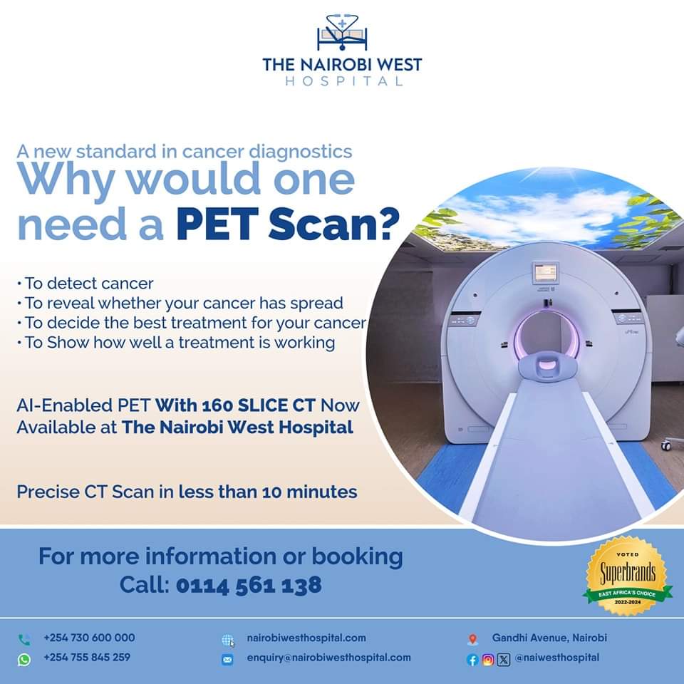 Doctors rely on PET scans to assess the effectiveness of cancer treatments, allowing them to adjust therapies as needed for better outcomes.

#NairobiWestPETScan
AI Enabled PetScan