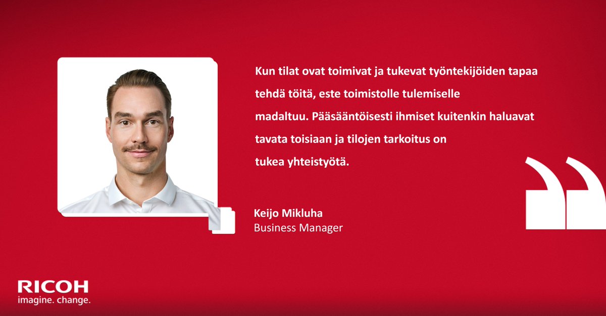 ricohfin's tweet photo. Onko teillä jo #työtilastrategia? 🤔Työtilakokemuksella on merkittäviä vaikutuksia työntekijöiden sitoutumiseen ja tuottavuuteen, joten jokaisen yrityksen tulisi ainakin jollakin tasolla miettiä työtilastrategiaansa. Lataa ilmainen raporttimme 👉 https://t.co/xeA945ejBA https://t.co/SGouKiOe4r