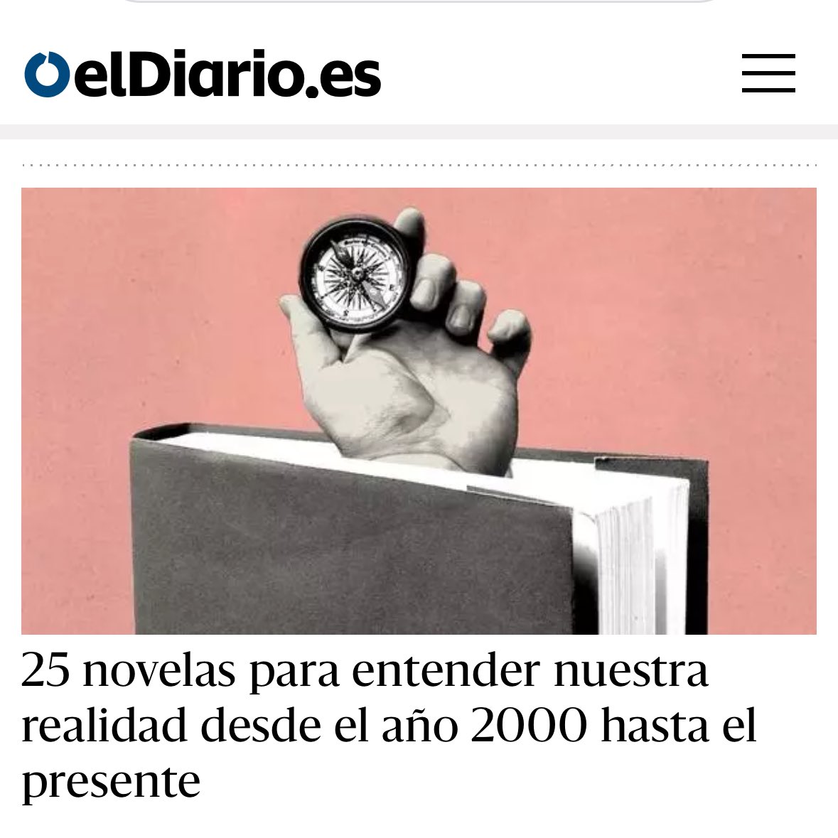 25 novelas para entender nuestra realidad desde el año 2000 hasta el presente.

Las sugerencias de lecturas desde la redacción de elDiario.es

Ilustración para @eldiarioes 
D.A. @DVelasco74 

Martes 23.04.24

#eldiarioes ##santjordi #book #laboli #patriciabolinches