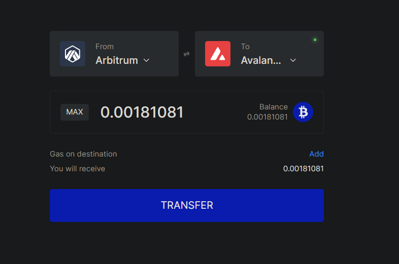 Swap USDC to BTC.B on jumper.exchange

Bridge to Avax on bitcoinbridge.network/bridge