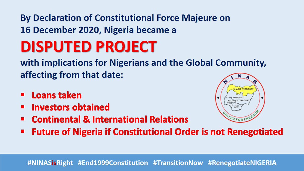 @SaharaReporters #Nigeria…
#NINASisRight #End1999Constitution #TransitionNow #RenegotiateNIGERIA