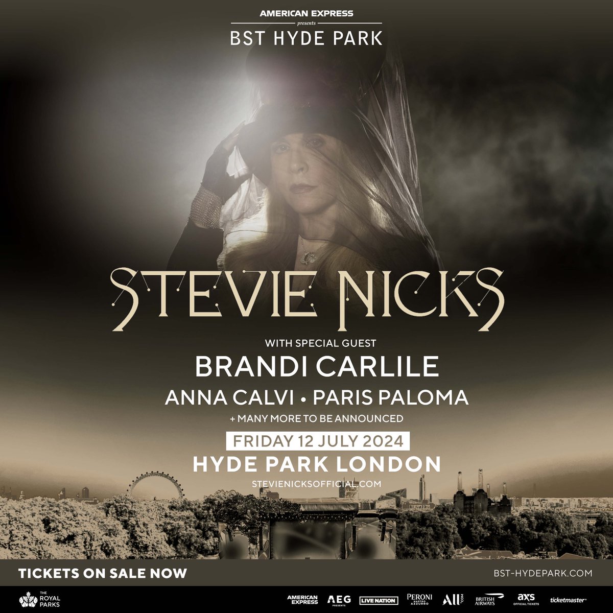 Just announced: @brandicarlile will be special guest to @StevieNicks on her @BSTHydePark show on the 12th July!