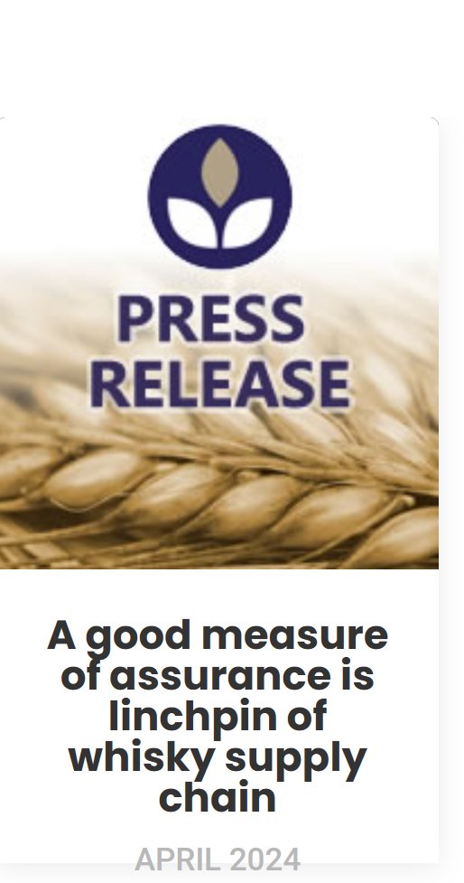 Why is SQC assurance important - 'it’s a basic, clearly defined measure that tells us the grain is good and in fact, that it will be better than good'. Have a read at our press release 'A good measure of assurance is linchpin of whisky supply chain' - sqcrops.co.uk/news/press-rel…