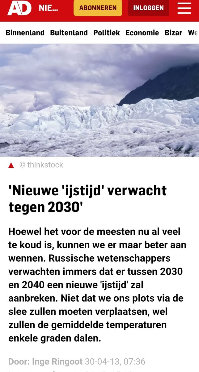 Nieuws van 11 jaar geleden. Nog 6 jaar te gaan 😂🥶