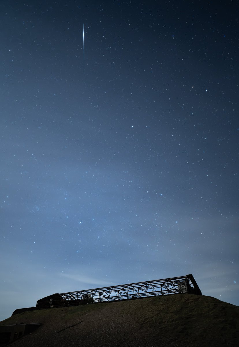 Wow! We've loved seeing some of the results from our first astrophotography event. Photographer Costas Kariolis took this stunning photo of a meteor shooting over the top of Lab 1. 📷: Costas Kariolis #OrfordNess #nightsky #orford #suffolkskies #suffolkastronomers #astronomy